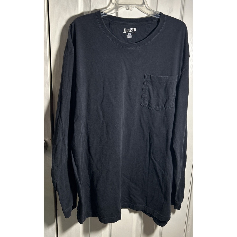 Duluth Trading Co Men's 2XL Black Pocket Long Sleeve T-Shirt